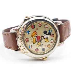 Lorus Mickey Mouse It’s a Small World Vintage Goldtone Watch